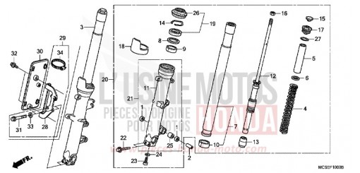 FOURCHETTE AVANT ST1300AE de 2014